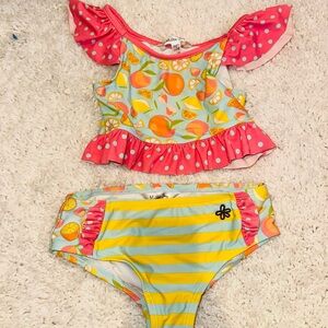 Matilda Jane Kids Swim Bikini - Pink and Yellow